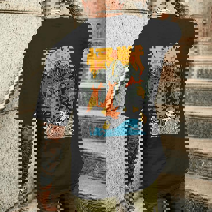 キングギドラ サンセット 和 メンズTシャツ バックプリント 彼への贈り物