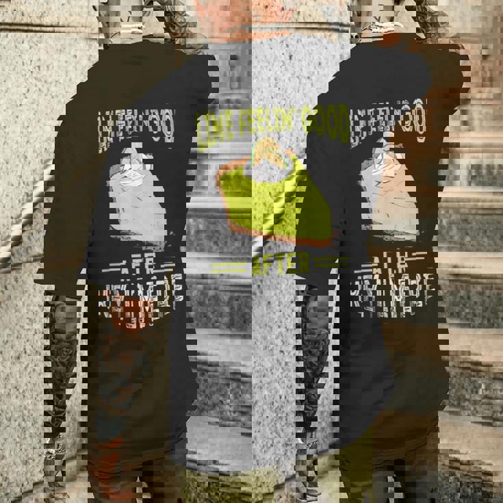 キー ライム パイ フィーリング グッドレモンパイ デザート フロリダパイ メンズTシャツ バックプリント 彼への贈り物