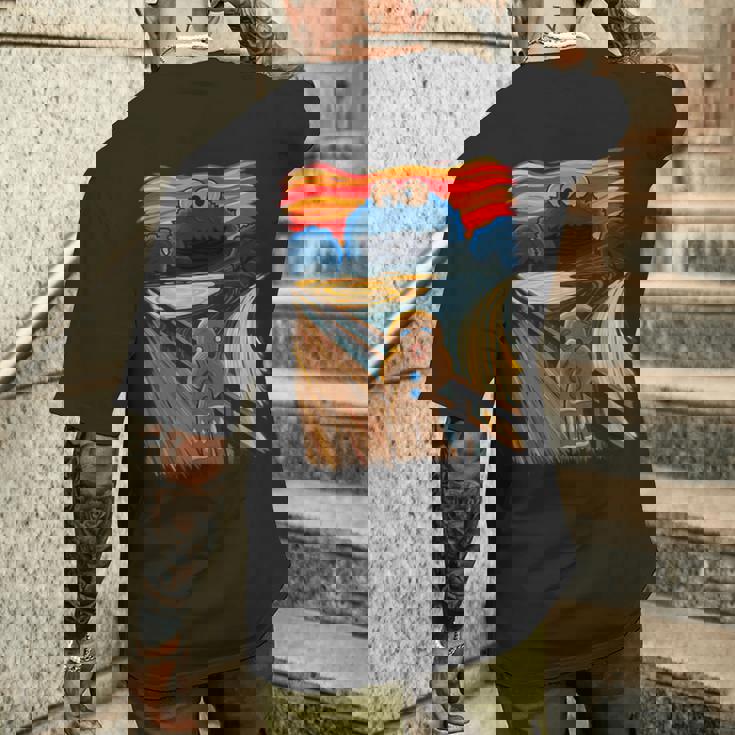 クッキー・マンチャーザ・スクリーム・ムンクモンスター・ジョーク メンズTシャツ バックプリント 彼への贈り物