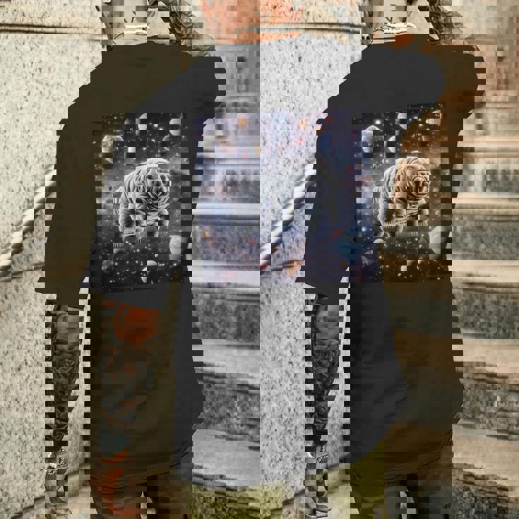 クマムシ 宇宙 惑星 微生物学 コケ 子豚 メンズTシャツ バックプリント 彼への贈り物