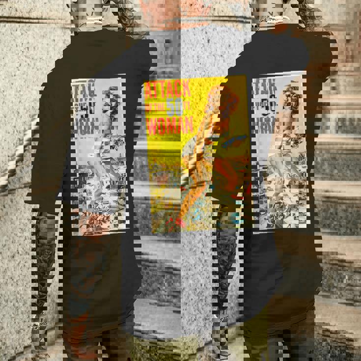 クラシック ハロウィン モンスター ポスター ホラー映画 メンズTシャツ バックプリント 彼への贈り物