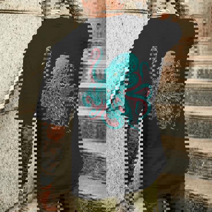 クラーケン タコ メンズTシャツ バックプリント 彼への贈り物