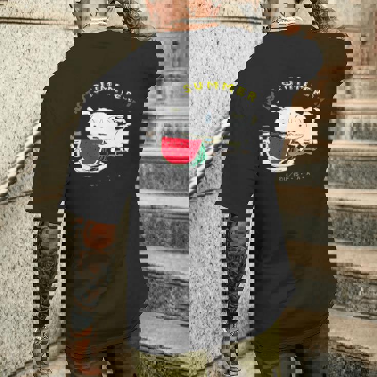 クレヨンしんちゃん シロ 夏の1日 メンズTシャツ バックプリント 彼への贈り物