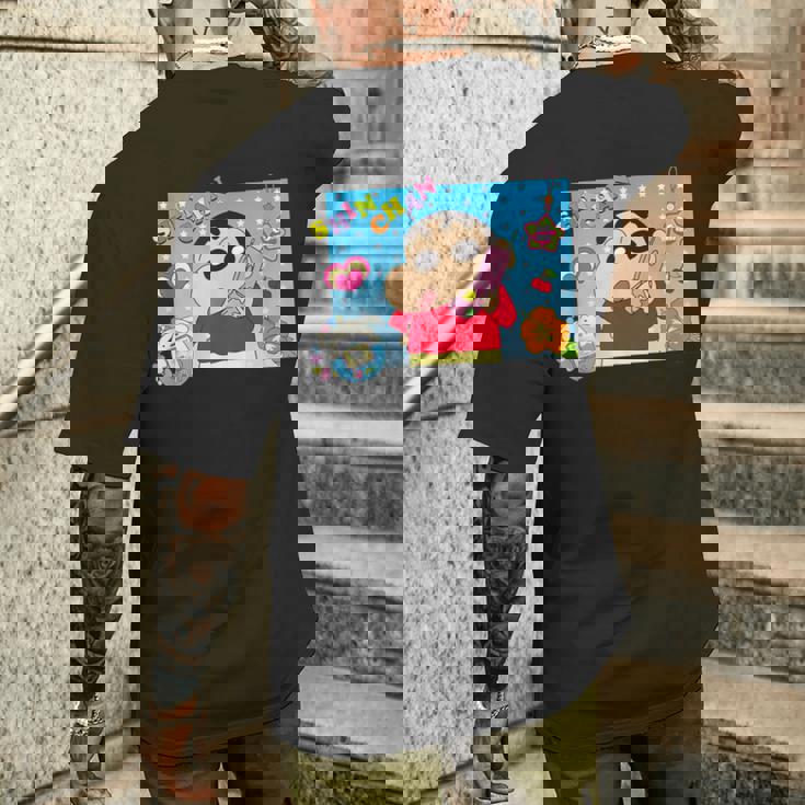 クレヨンしんちゃん 平成ごっこ しんちゃん メンズTシャツ バックプリント 彼への贈り物