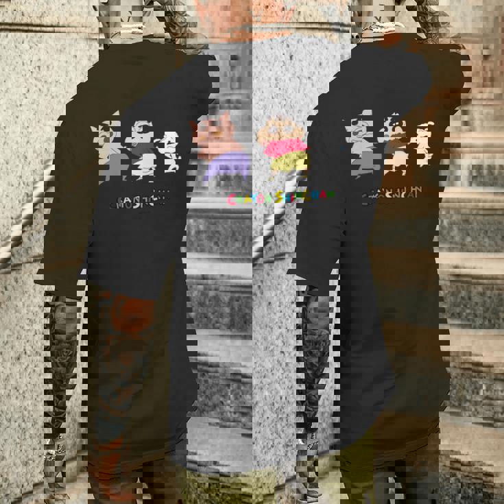 クレヨンしんちゃん 振り向き「ぶりぶり＆しんちゃん＆シロ」 長袖tシャツ メンズTシャツ バックプリント 彼への贈り物