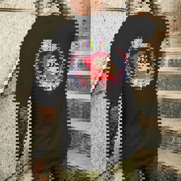 クレヨンしんちゃん 赤ずきん クレヨンタッチ メンズTシャツ バックプリント 彼への贈り物