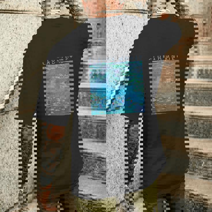 クロード モネ 面白いtシャツ 睡蓮 印象派 絵画 アート メンズ レディース 面白い 服 美術 油彩画 メンズTシャツ バックプリント 彼への贈り物