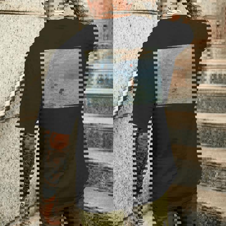 クロード・モネの印象、ソレイユ・レヴァント レトロtシャツ メンズTシャツ バックプリント 彼への贈り物