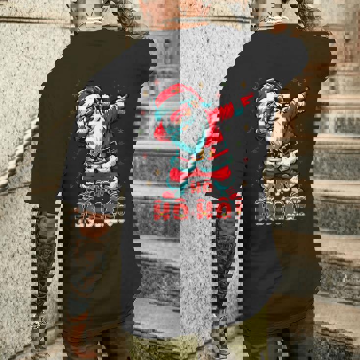 クールなサンタクロースダブダンシング クリスマス 面白いクリスマスダビング メンズTシャツ バックプリント 彼への贈り物