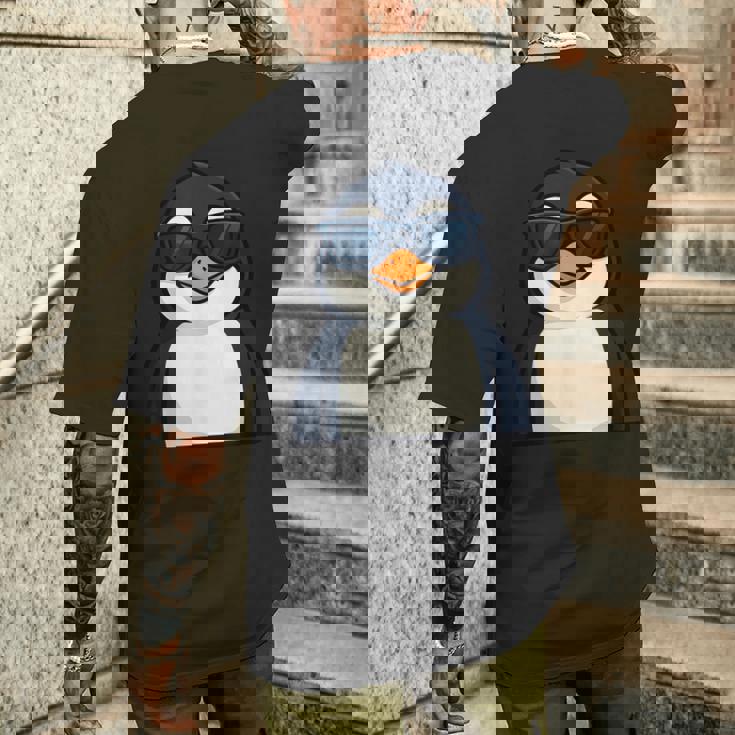 クールサングラス ペンギン 夏 メンズTシャツ バックプリント 彼への贈り物