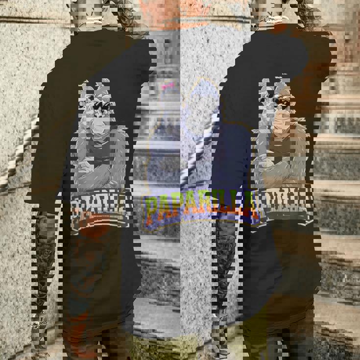 クール・パパ・ゴリラ 父娘ゴリラ メンズTシャツ バックプリント 彼への贈り物