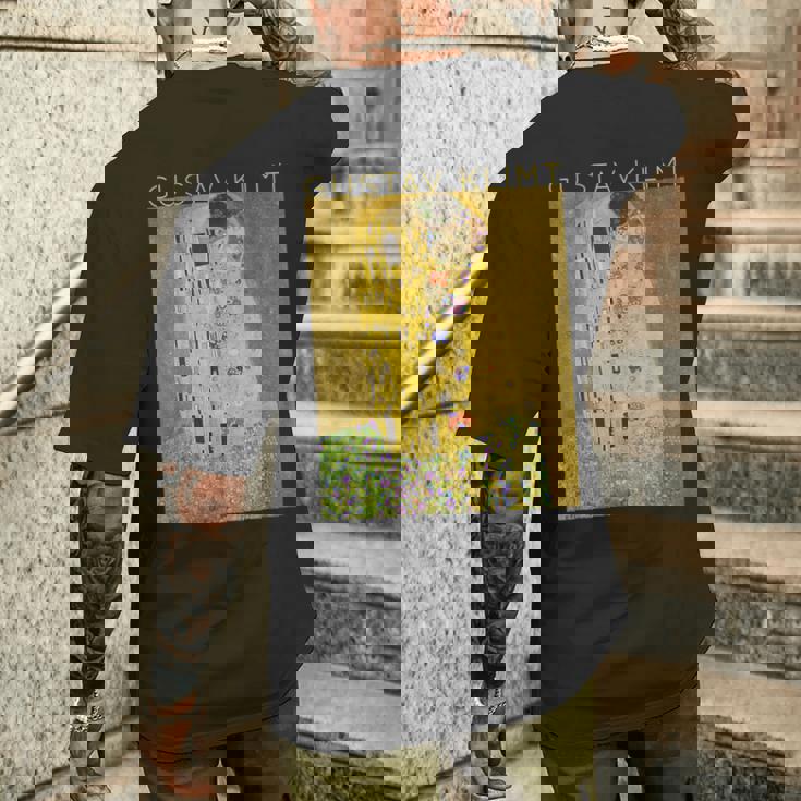 グスタフ・クリムト The Kiss アーティスト向け メンズTシャツ バックプリント 彼への贈り物