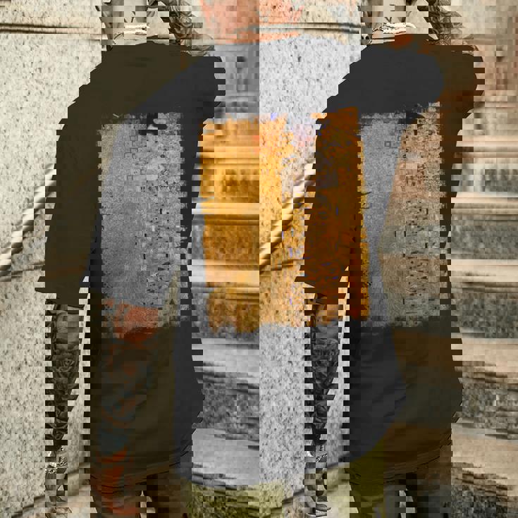 グスタフ・クリムト作「金の女」 名画の数々 メンズTシャツ バックプリント 彼への贈り物