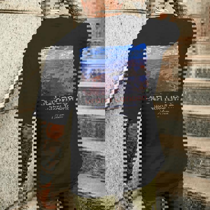 グランドキャニオン国立公園、アリゾナ州カラフルシーニックtシャツ メンズTシャツ バックプリント 彼への贈り物