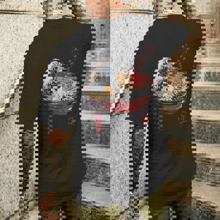 グレートラーメンウェーブ らーめんと波）Ｔシャツ メンズTシャツ バックプリント 彼への贈り物