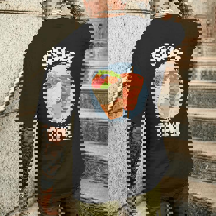 ケバブタイム おいしい焼き肉 トルコ ケバブ メンズTシャツ バックプリント 彼への贈り物