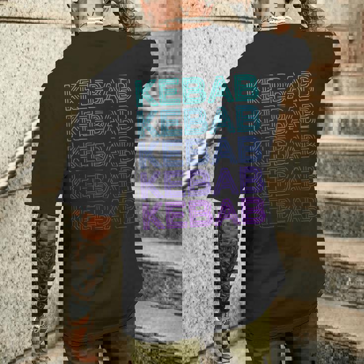 ケバブドーナーケバブケバップレトロ メンズTシャツ バックプリント 彼への贈り物