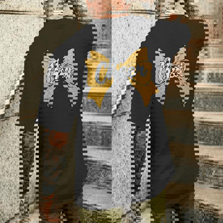 コケット チアボウ イエロー スポーツ チアリーダー チアリーダー メンズTシャツ バックプリント 彼への贈り物