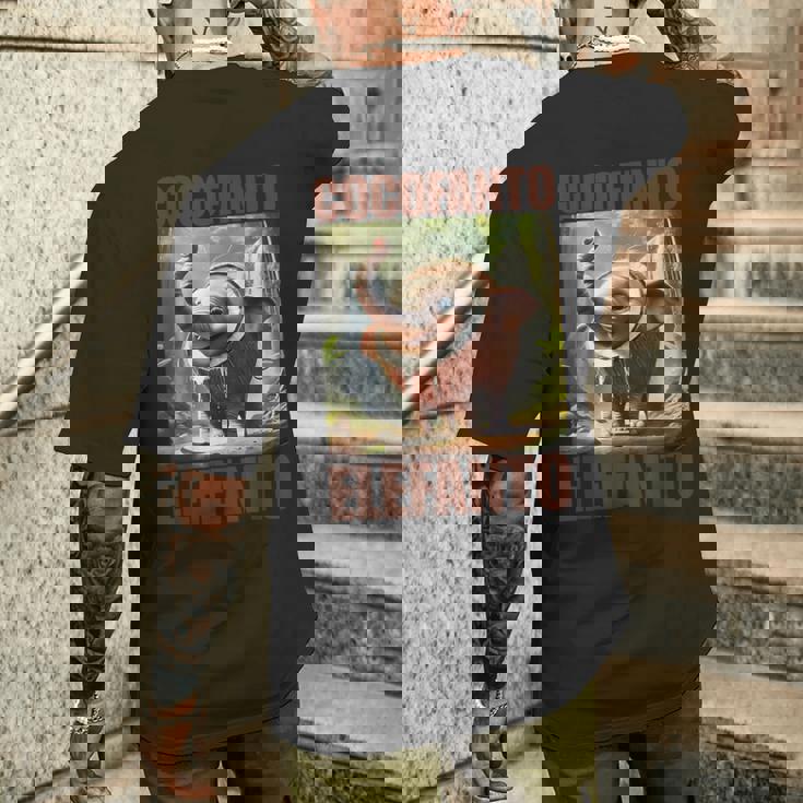 ココファントエレファント-イタリアンブレインロットミーム メンズTシャツ バックプリント 彼への贈り物