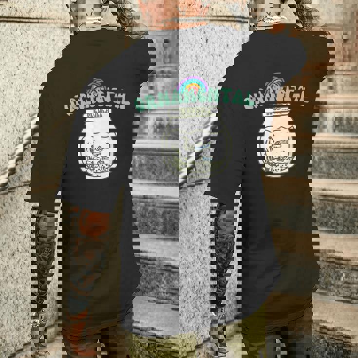 コットン オリジナル プリント ユーモア メダカ 鑑賞用 ロゴ メンズTシャツ バックプリント 彼への贈り物