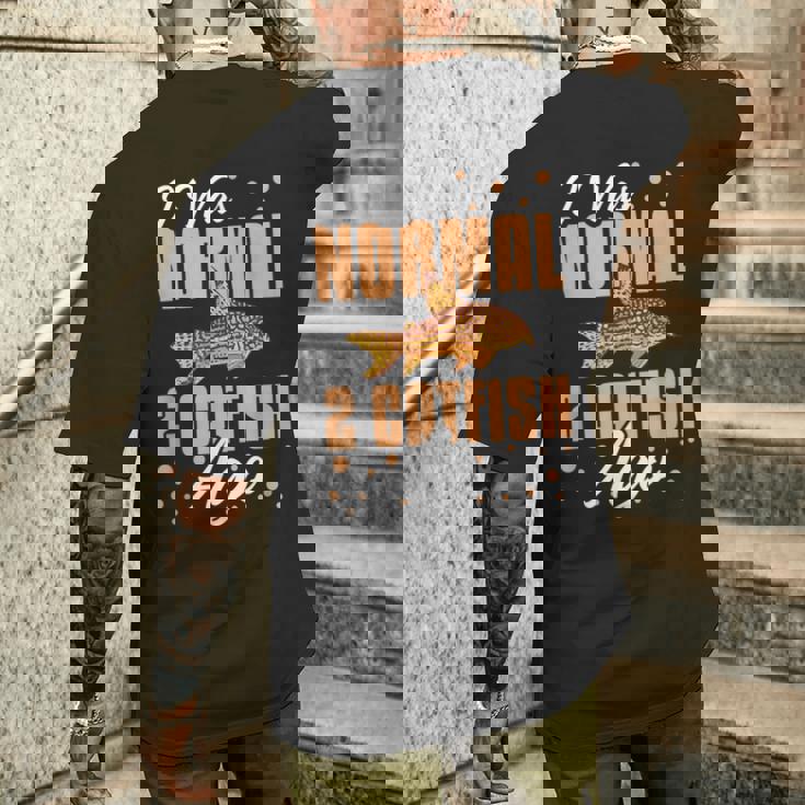 コリドラス ナマズ コリーフィッシュ パレタス アドルフォイ アクアリウム メンズTシャツ バックプリント 彼への贈り物