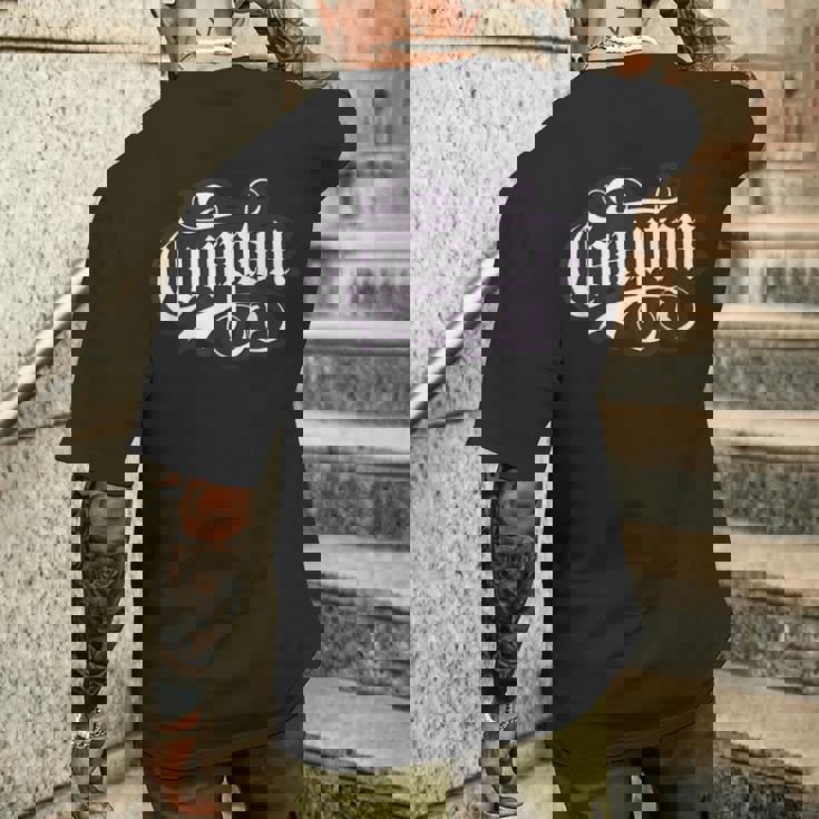 コンプトン 西海岸 ギャングスタ ラップ スタイル 03 メンズTシャツ バックプリント 彼への贈り物