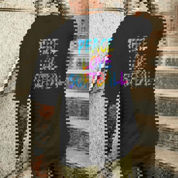 コーチ野球選手の衣装平和愛ソフトボール メンズTシャツ バックプリント 彼への贈り物