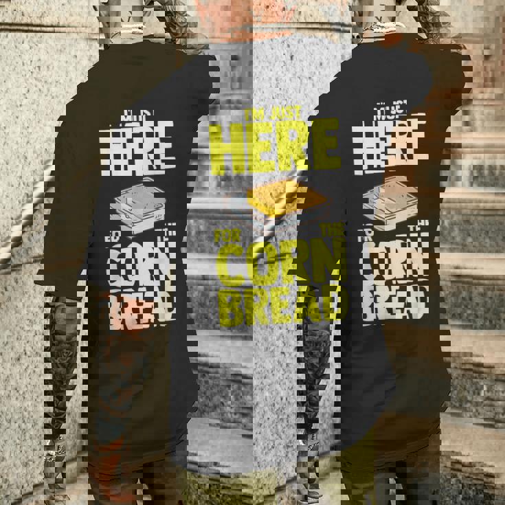 コーンブレッドレシピ 食べ物 面白いコーンベーキング メンズTシャツ バックプリント 彼への贈り物