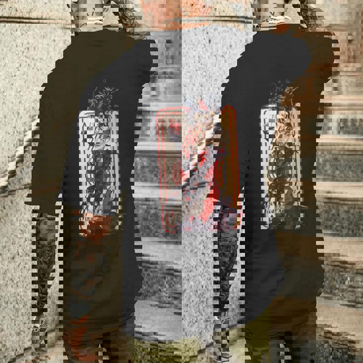 ゴス ハーレクイン ハーレクイン パンク ヴィンテージ レトロ ストリートウェア メンズTシャツ バックプリント 彼への贈り物