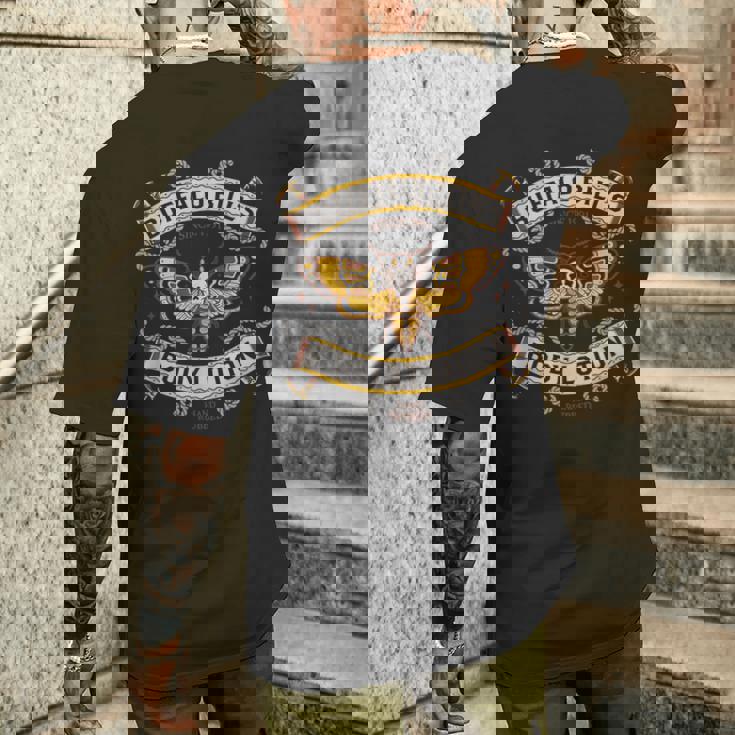 ゴス ボディローション デスヘッドモス ヴィンテージタトゥー メンズTシャツ バックプリント 彼への贈り物