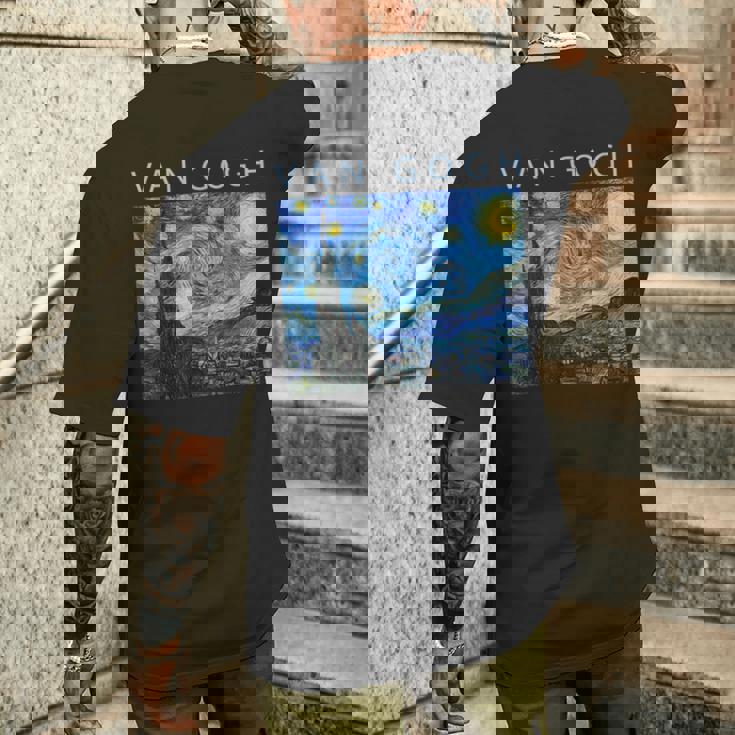 ゴッホ 面白いtシャツ おもしろ アート 星月夜 印象派 絵画 メンズ レディース 面白い 服 美術 ネタ メンズTシャツ バックプリント 彼への贈り物