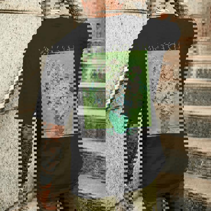 ゴッホローズアートスプリング メンズTシャツ バックプリント 彼への贈り物