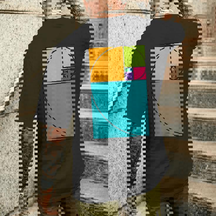 ゴールデンカット 自然 科学 数学 美術 先生 メンズTシャツ バックプリント 彼への贈り物