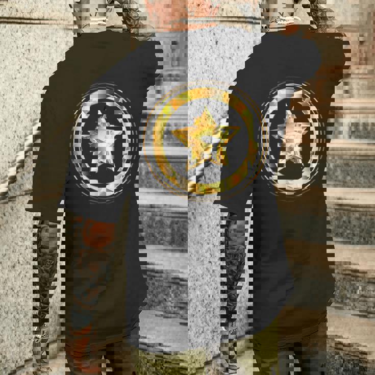 ゴールド 星 メンズTシャツ バックプリント 彼への贈り物