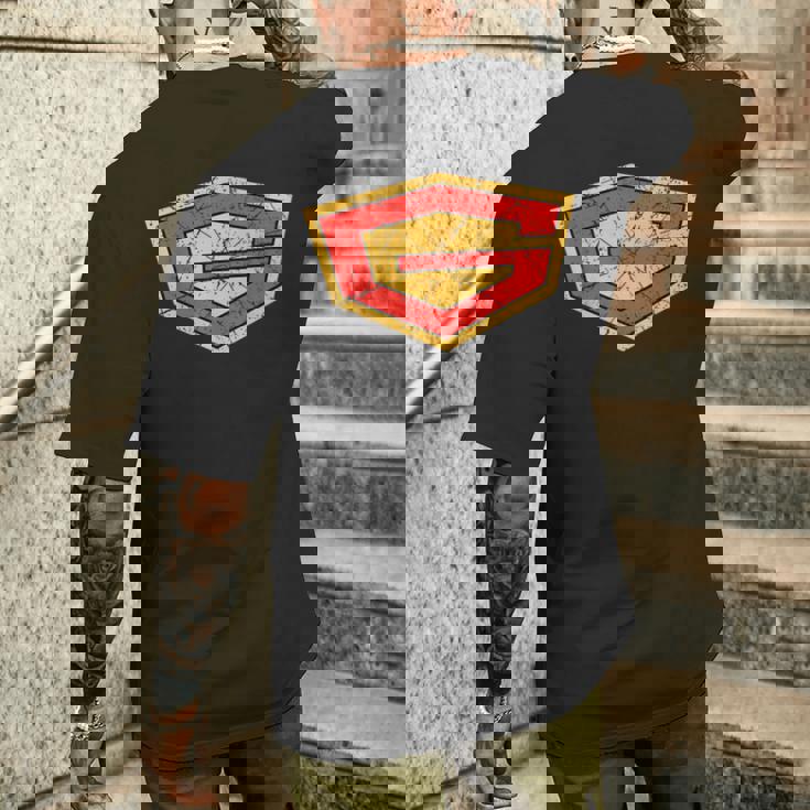 サイエンス忍者チーム ガッチャマン ビンテージアニメーションシリーズロゴ メンズTシャツ バックプリント 彼への贈り物