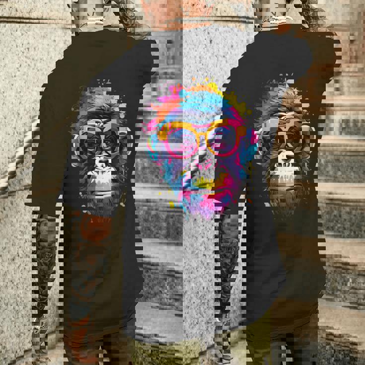 サイケデリック・エイプ、オタク、エイプ メンズTシャツ バックプリント 彼への贈り物