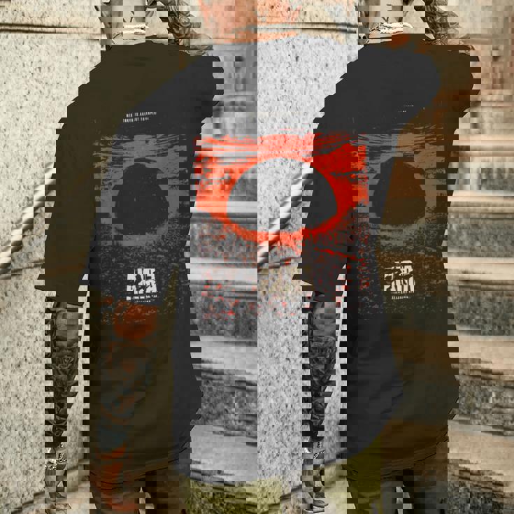 サイバーパンクシティ爆発 メンズTシャツ バックプリント 彼への贈り物