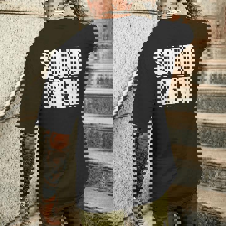 サウンドクルーtシャツ コンサートイベントスタッフ ブラックtシャツ メンズTシャツ バックプリント 彼への贈り物