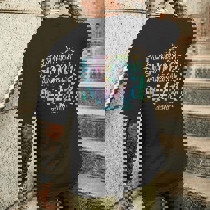 サマー・ティーチャー・ライフ・ファニー・サマー・ティーチャーに夢中 メンズTシャツ バックプリント 彼への贈り物