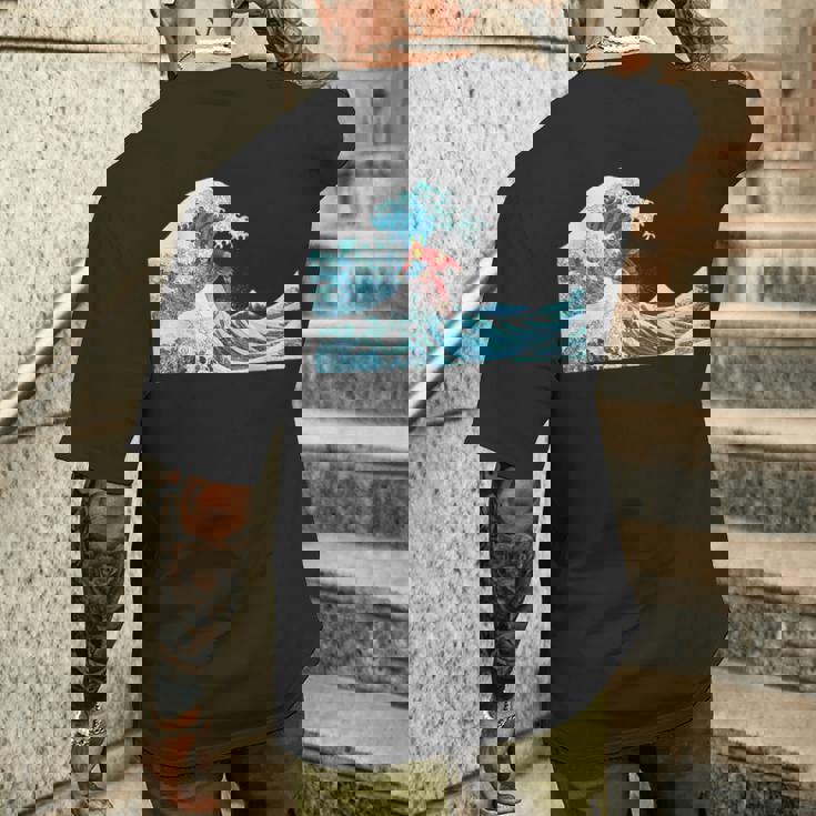 サムライサーフィン神奈川大波-クールサーファー メンズTシャツ バックプリント 彼への贈り物