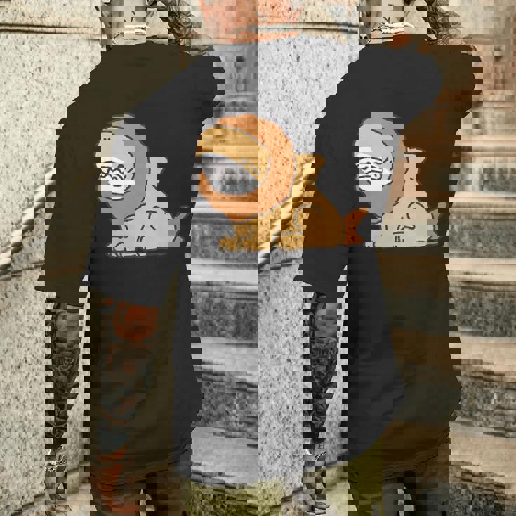 サメライオン さめ 鮫 シャーク 変な メンズTシャツ バックプリント 彼への贈り物