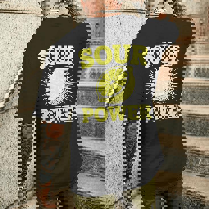 サワーパワー レモンフルーツ メンズTシャツ バックプリント 彼への贈り物