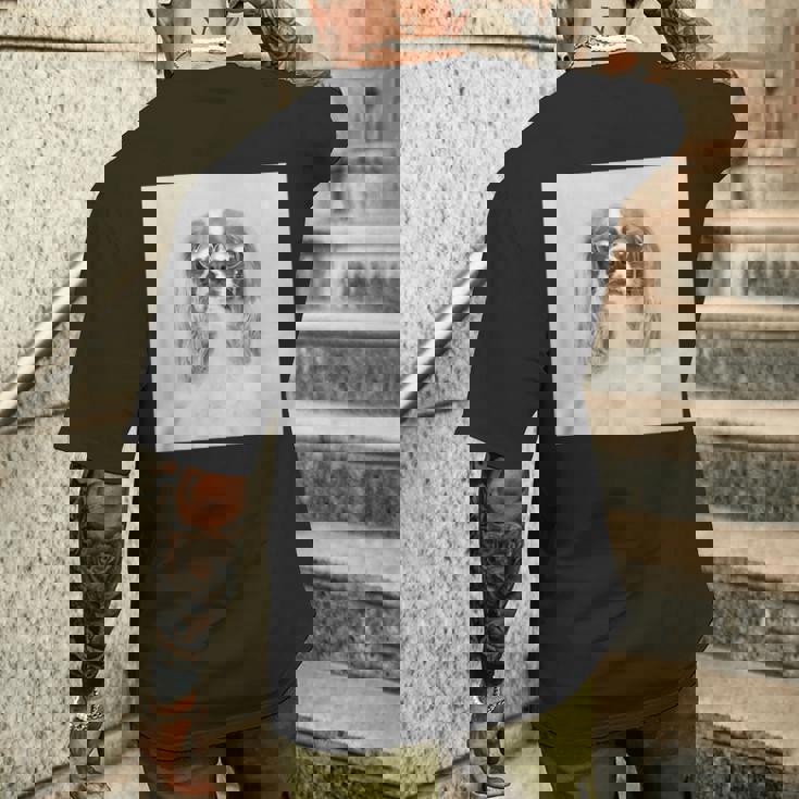 サングラスをかけたキャバリア メンズTシャツ バックプリント 彼への贈り物