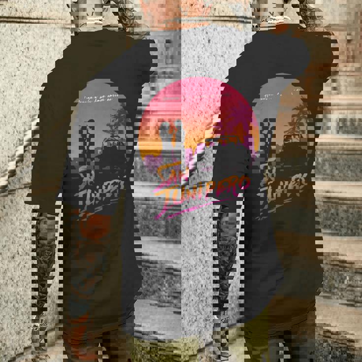 サンジュニペロへようこそ メンズTシャツ バックプリント 彼への贈り物