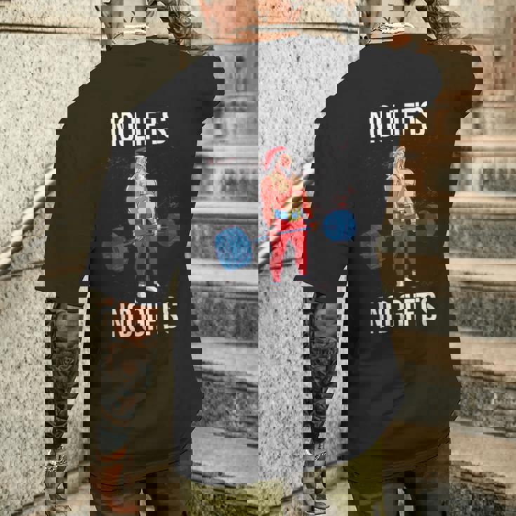 サンタ クリスマス 面白いtシャツ ウエイトリフティング 筋トレ メンズ おもしろ 面白い 服 おもしろグッズ ネタ メンズTシャツ バックプリント 彼への贈り物