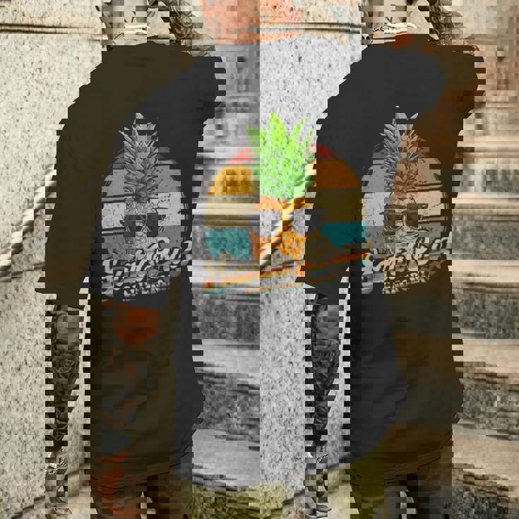 サンタクルーズ カリフォルニア ヴィンテージ レトロ メンズTシャツ バックプリント 彼への贈り物