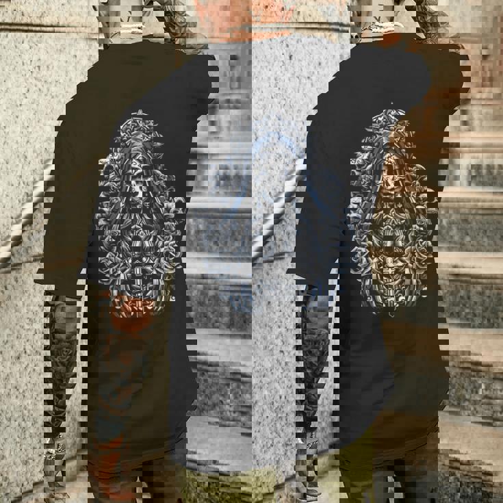 サンタ・ムエルテ 死神 メンズTシャツ バックプリント 彼への贈り物