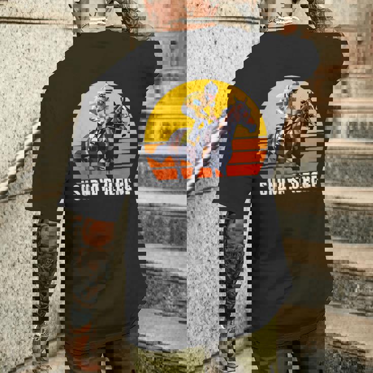 サンデーサイレンスホース、競馬、サンタアニタ、デルマール メンズTシャツ バックプリント 彼への贈り物