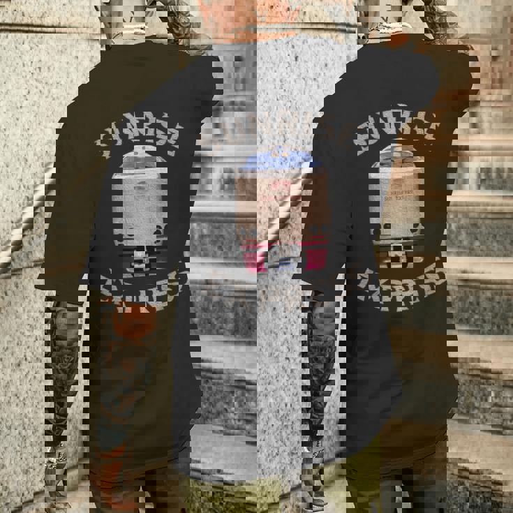 サンライズエクスプレストレインジャパン 東京 岡山 出雲 高松 メンズTシャツ バックプリント 彼への贈り物