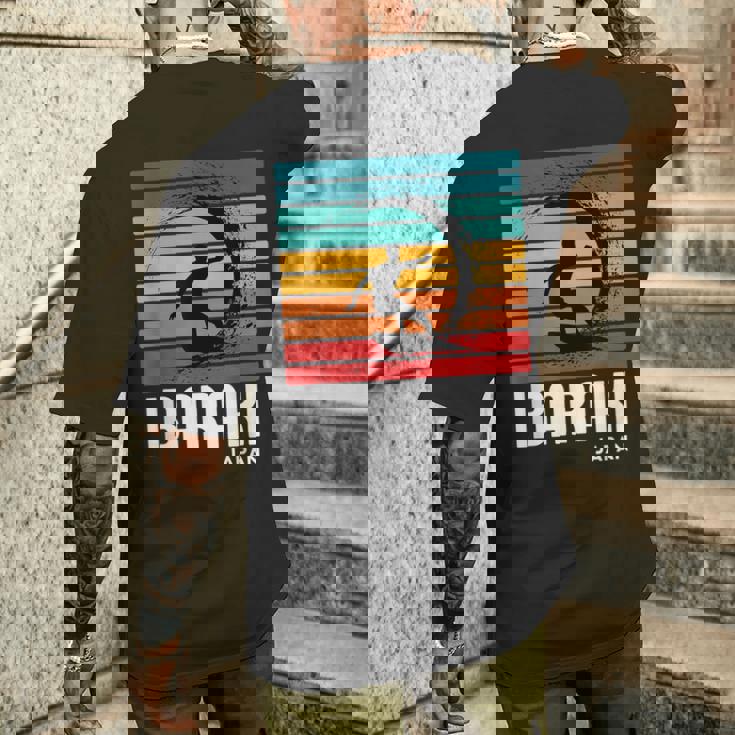 サーフ 茨城 日本 ビーチ ヴィンテージ レトロ サーフィン メンズTシャツ バックプリント 彼への贈り物